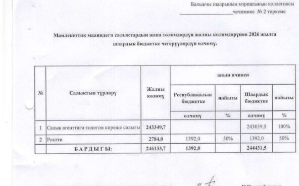 Балыкчы шаарынын мэриясынын коллегиясы