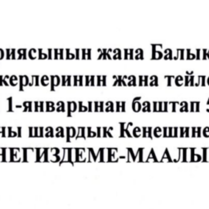 Муниципалдык кызматкерлеринин жана тейлоо персоналынын эмгек акыларын 2026-жылдын 1-январынан баштап 50% жогорулатуу боюнча Балыкчы шаардык Кенешине кайрылууга негиздеме-малымкат